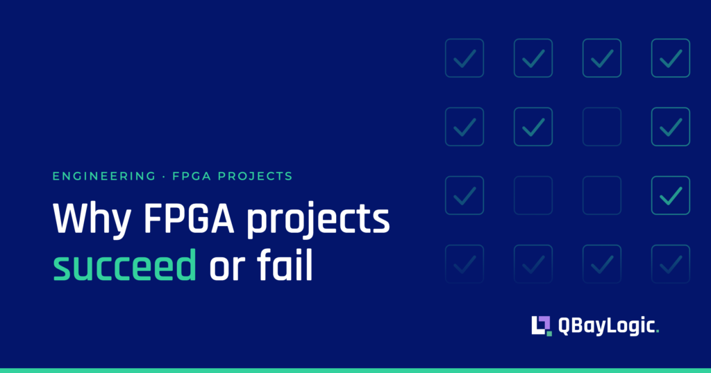 Why FPGA projects succeed or fail: article header with a grid of checked and unchecked boxes